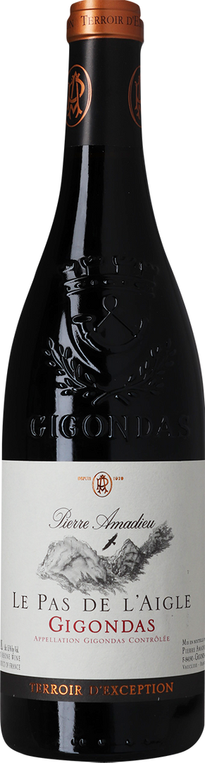 2020 Gigondas Le Pas de l'Aigle 'Terroir d'Exception', Pierre Amadieu, Cru du Rhône i trækasse - Bottle Hero