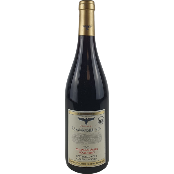 Staatsweingüter Kloster Eberbach - Assmannshäuser Höllenberg Spätburgunder Weißherbst Auslese trocken Goldkapsel Versteigerung  2003  - 0,75l - Bottle Hero