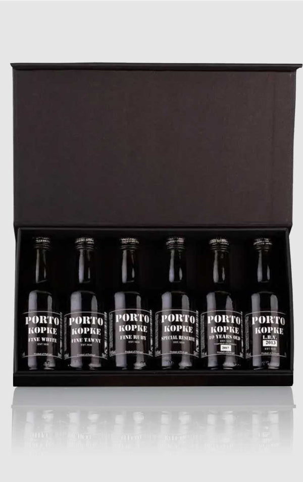 Kopke portvin gavesæt med 6 flasker 5cl - Bottle Hero