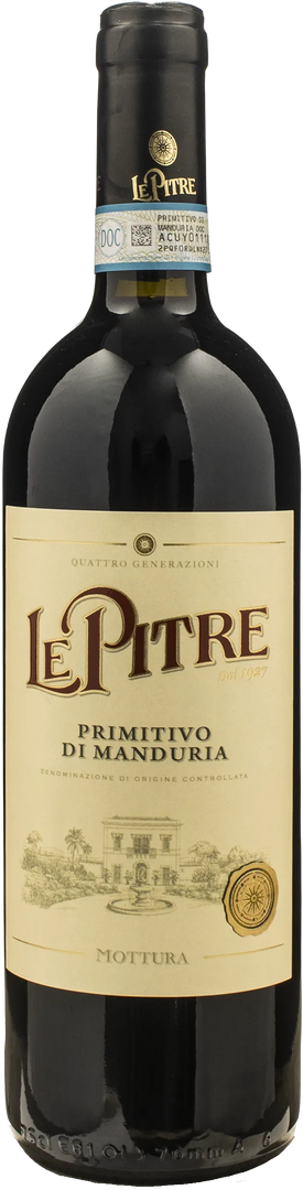 Mottura Primitivo di Manduria Le Pitre 2023 - Bottle Hero