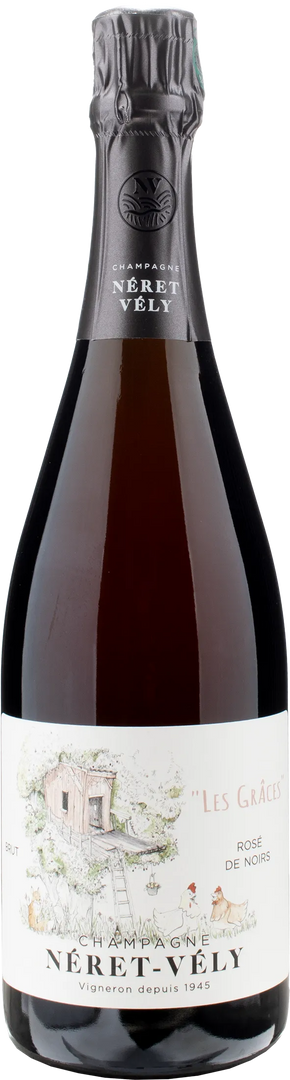 Neret Vely Champagne Rosè de Noirs Les Graces Extra Brut - Bottle Hero